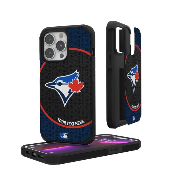 Toronto Blue Jays Personalized Circle iPhone Rugged Phone Case for Apple iPhone