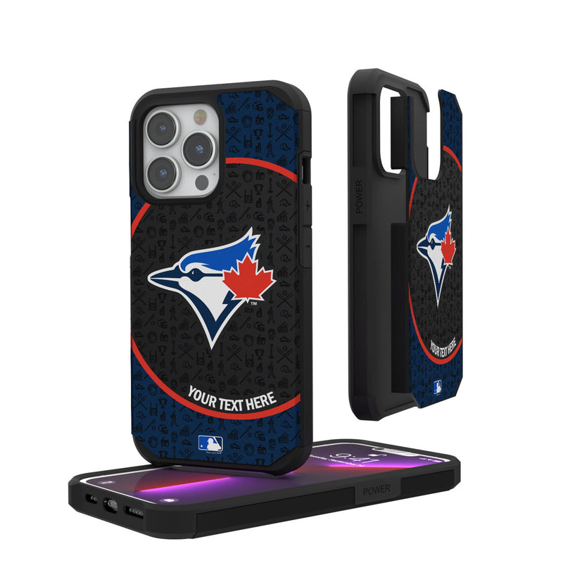 Toronto Blue Jays Personalized Circle iPhone Rugged Phone Case for Apple iPhone
