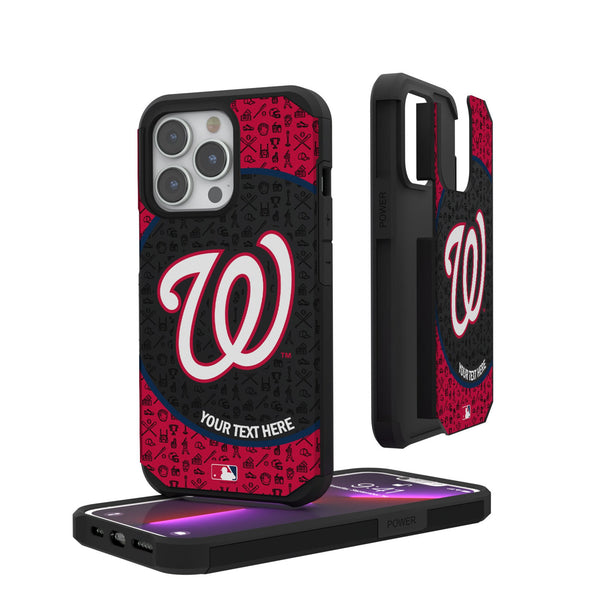 Washington Nationals Personalized Circle iPhone Rugged Phone Case for Apple iPhone