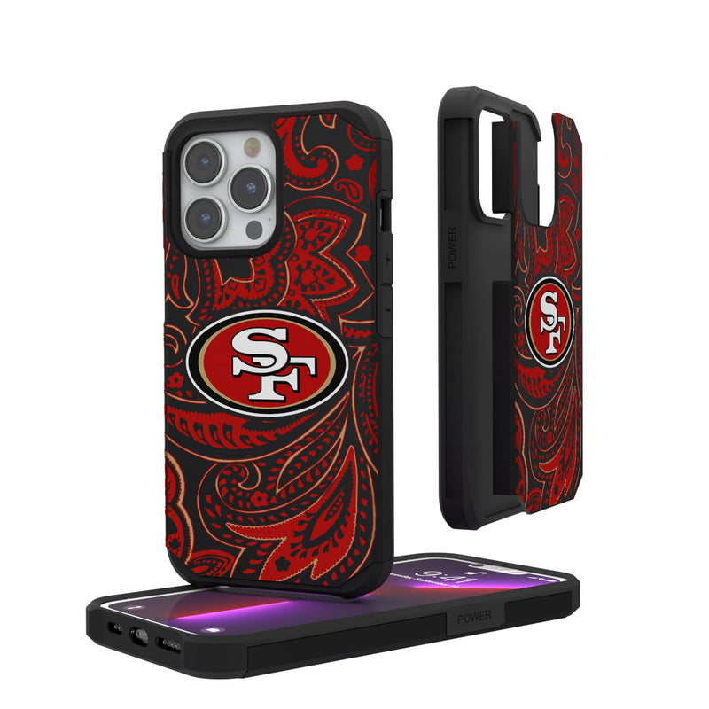 San Francisco 49ers Paisley iPhone Rugged Phone Case