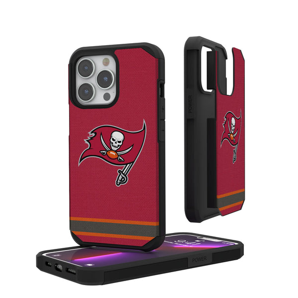 Tampa Bay Buccaneers Stripe iPhone Rugged Phone Case