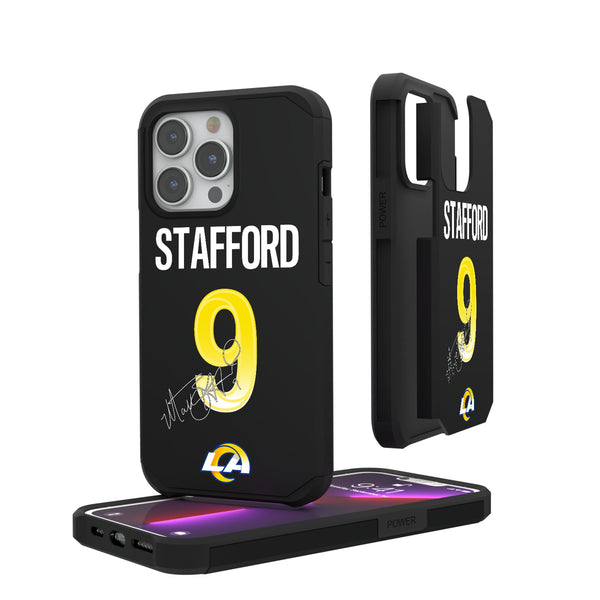 Matthew Stafford Los Angeles Rams 9 Ready iPhone Rugged Phone Case