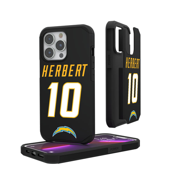 Justin Herbert Los Angeles Chargers 10 Ready iPhone Rugged Phone Case