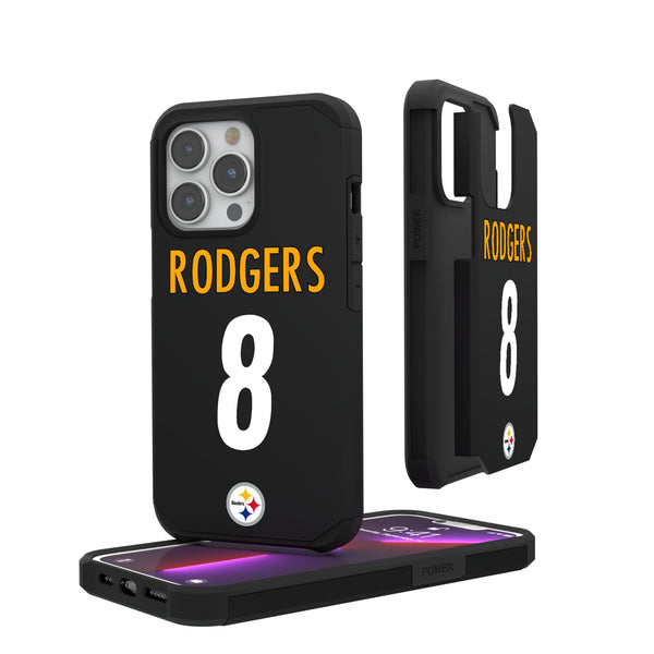 Aaron Rodgers Pittsburgh Steelers 8 Game Tactic iPhone Rugged Phone Case for Apple iPhone