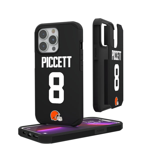 Kenny Pickett Cleveland Browns 8 Game Tactic iPhone Rugged Phone Case for Apple iPhone