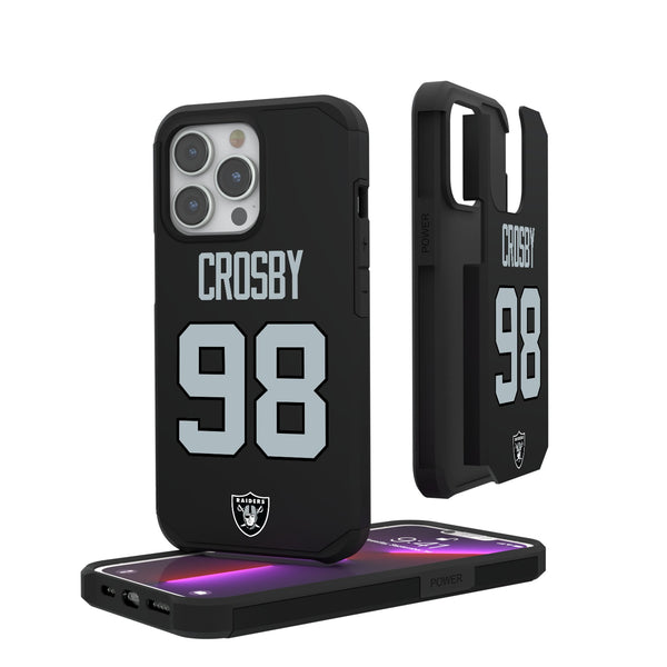 Maxx Crosby Las Vegas Raiders 98 Ready iPhone Rugged Phone Case
