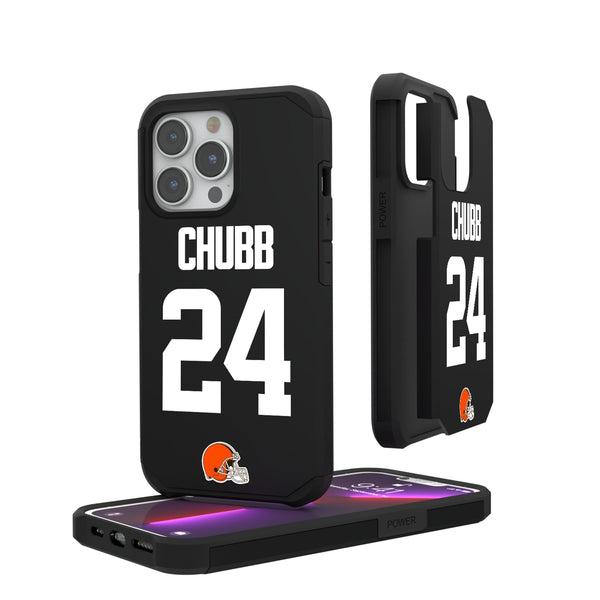Nick Chubb Cleveland Browns 24 Ready iPhone Rugged Phone Case