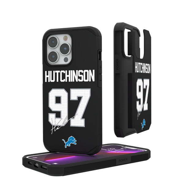 Aidan Hutchinson Detroit Lions 97 Ready iPhone Rugged Phone Case