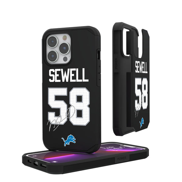 Penei Sewell Detroit Lions 58 Ready iPhone Rugged Phone Case