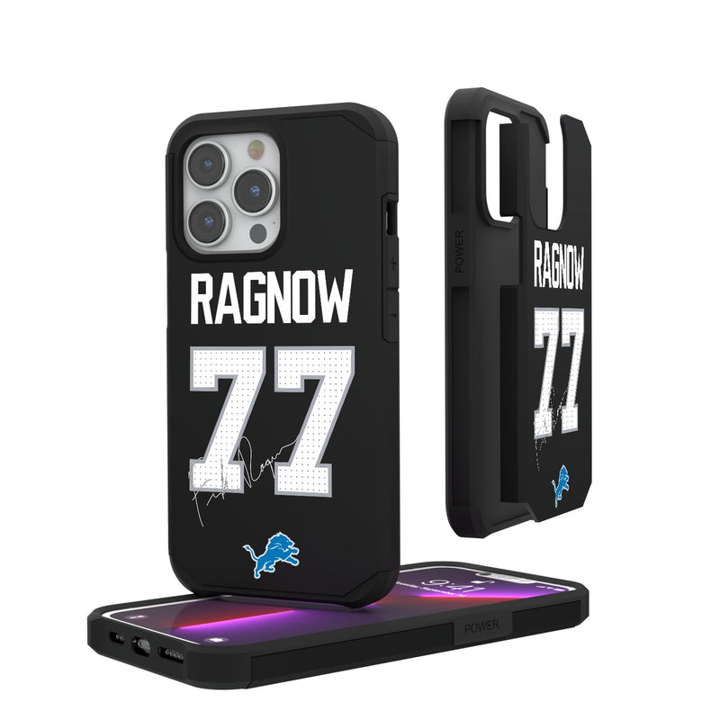 Frank Ragnow Detroit Lions 77 Ready iPhone Rugged Phone Case