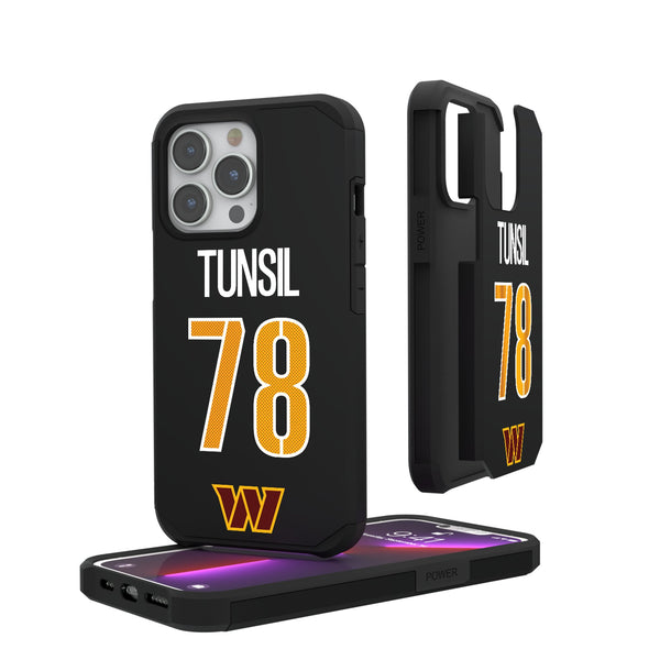 Laremy Tunsil Washington Commanders 78 Game Tactic iPhone Rugged Phone Case for Apple iPhone