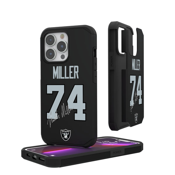 Kolton Miller Las Vegas Raiders 74 Ready iPhone Rugged Phone Case