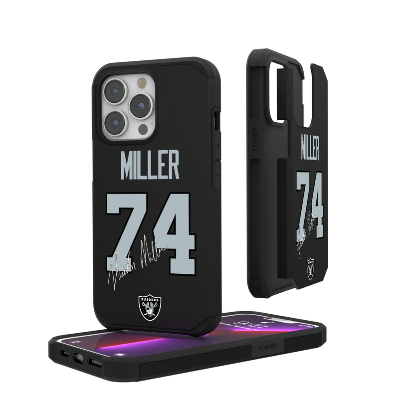Kolton Miller Las Vegas Raiders 74 Ready iPhone Rugged Phone Case