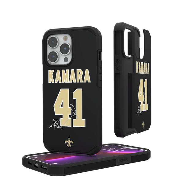 Alvin Kamara New Orleans Saints 41 Ready iPhone Rugged Phone Case