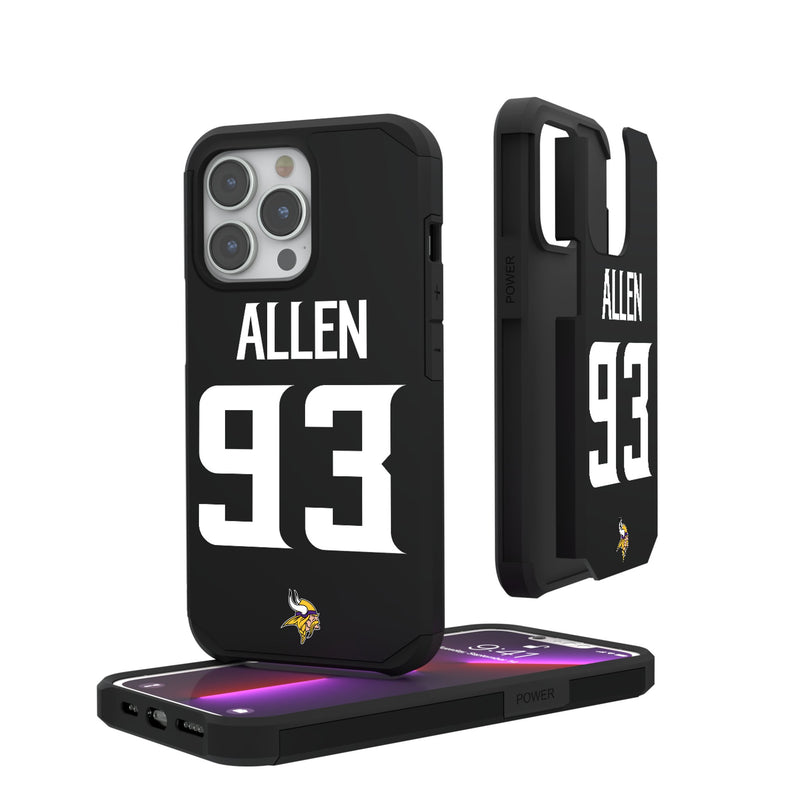 Jonathan Allen Minnesota Vikings 93 Game Tactic iPhone Rugged Phone Case for Apple iPhone