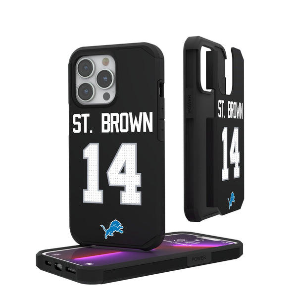Amon-Ra St. Brown Detroit Lions 14 Ready iPhone Rugged Phone Case