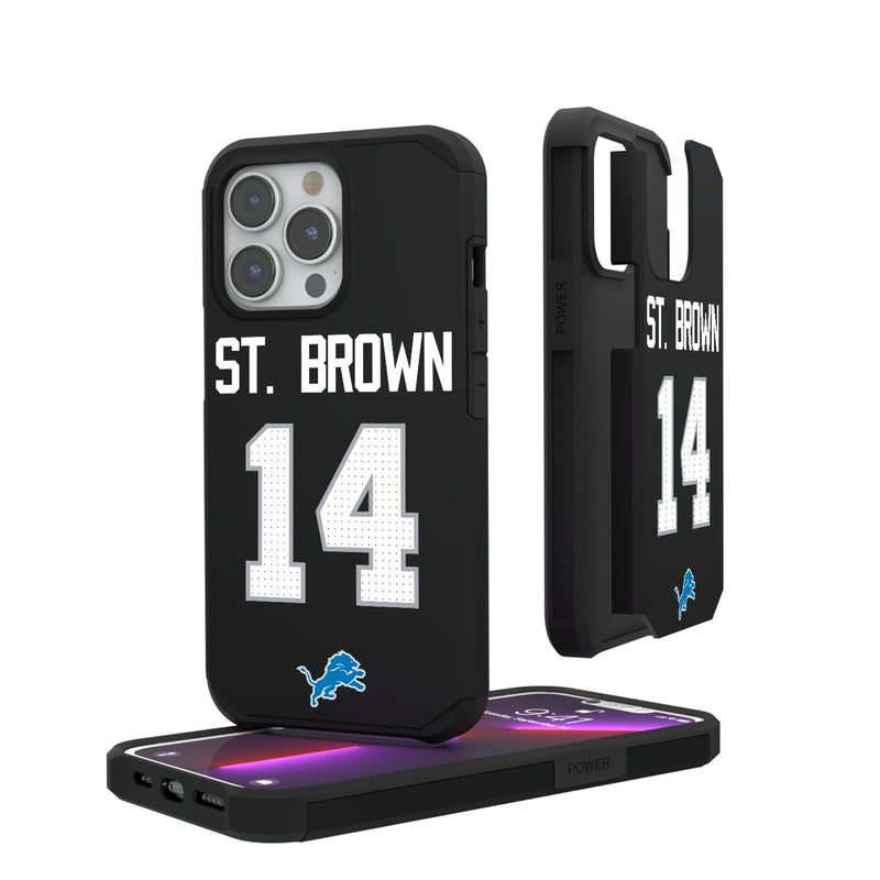 Amon-Ra St. Brown Detroit Lions 14 Ready iPhone Rugged Phone Case