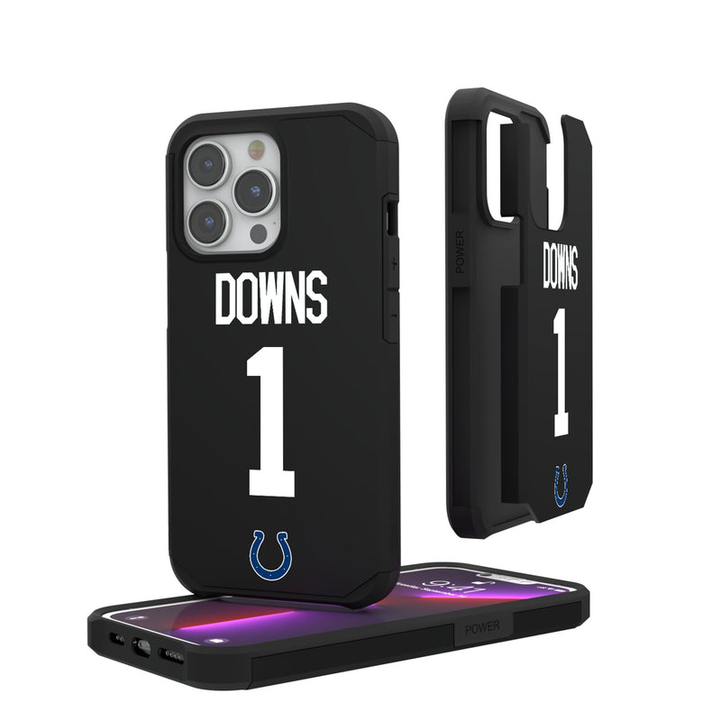 Josh Downs Indianapolis Colts 1 Ready iPhone Rugged Phone Case