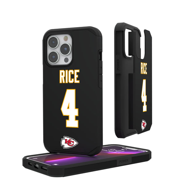 Rashee Rice Kansas City Chiefs 4 Ready iPhone Rugged Phone Case