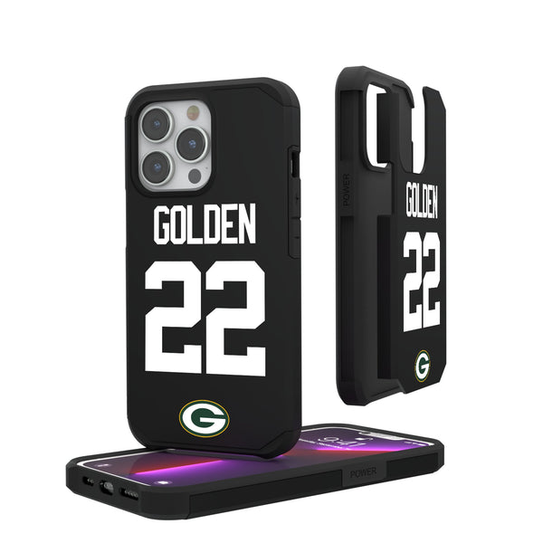 Matthew Golden Green Bay Packers 22 Game Tactic iPhone Rugged Phone Case for Apple iPhone