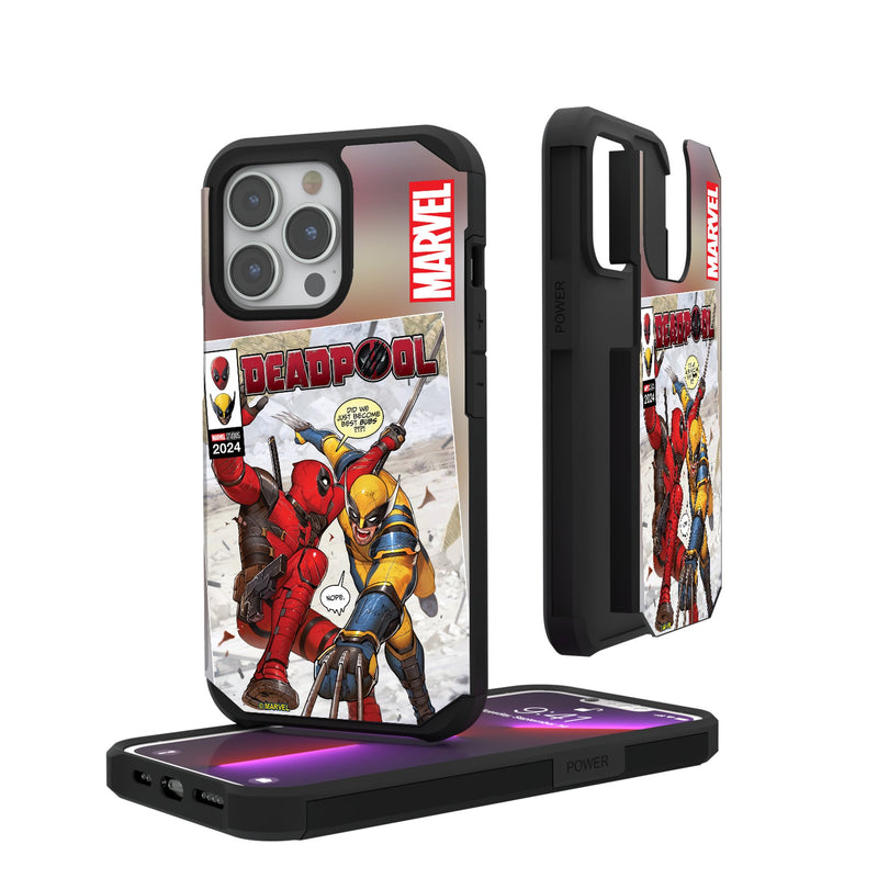 Marvel Deadpool Wolverine Cover Art iPhone Rugged Phone Case