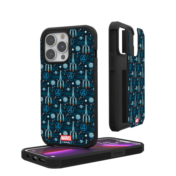 Marvel Fantastic Four Pattern iPhone Rugged Phone Case for Apple iPhone