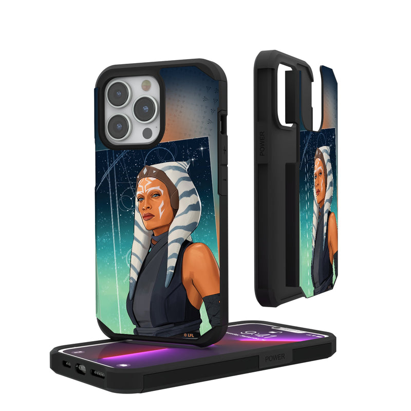 Star Wars Ahsoka Portrait iPhone Rugged Phone Case