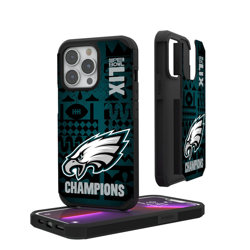 Philadelphia Eagles 2025 Super Bowl iPhone Rugged Phone Case for Apple iPhone