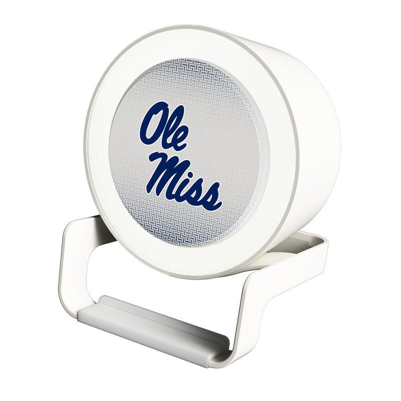 University of Mississippi Rebels Linen Night Light Charger and Bluetooth Speaker