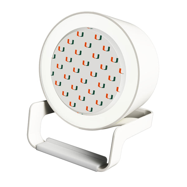 University of Miami Hurricanes Fashion Pattern Night Light Charger and Bluetooth Speaker