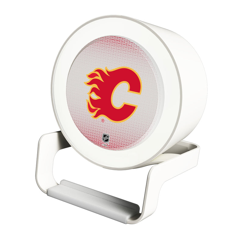 Calgary Flames Linen Night Light Charger and Bluetooth Speaker