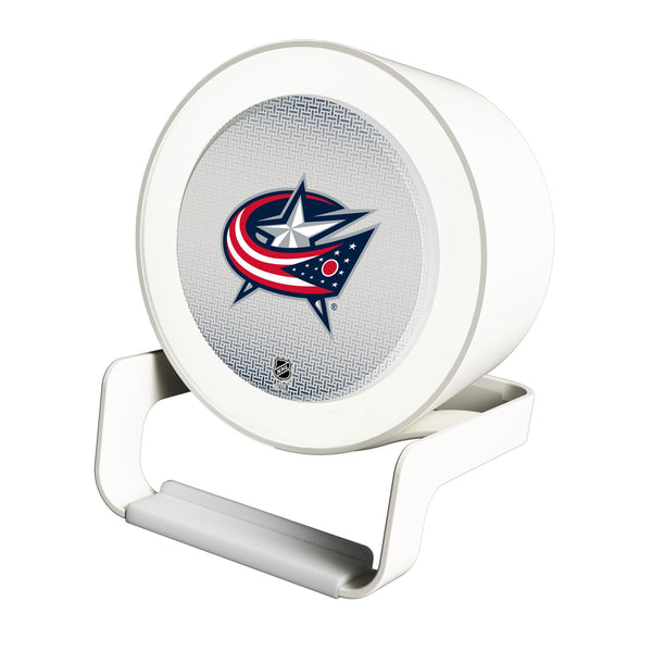 Columbus Blue Jackets Linen Night Light Charger and Bluetooth Speaker