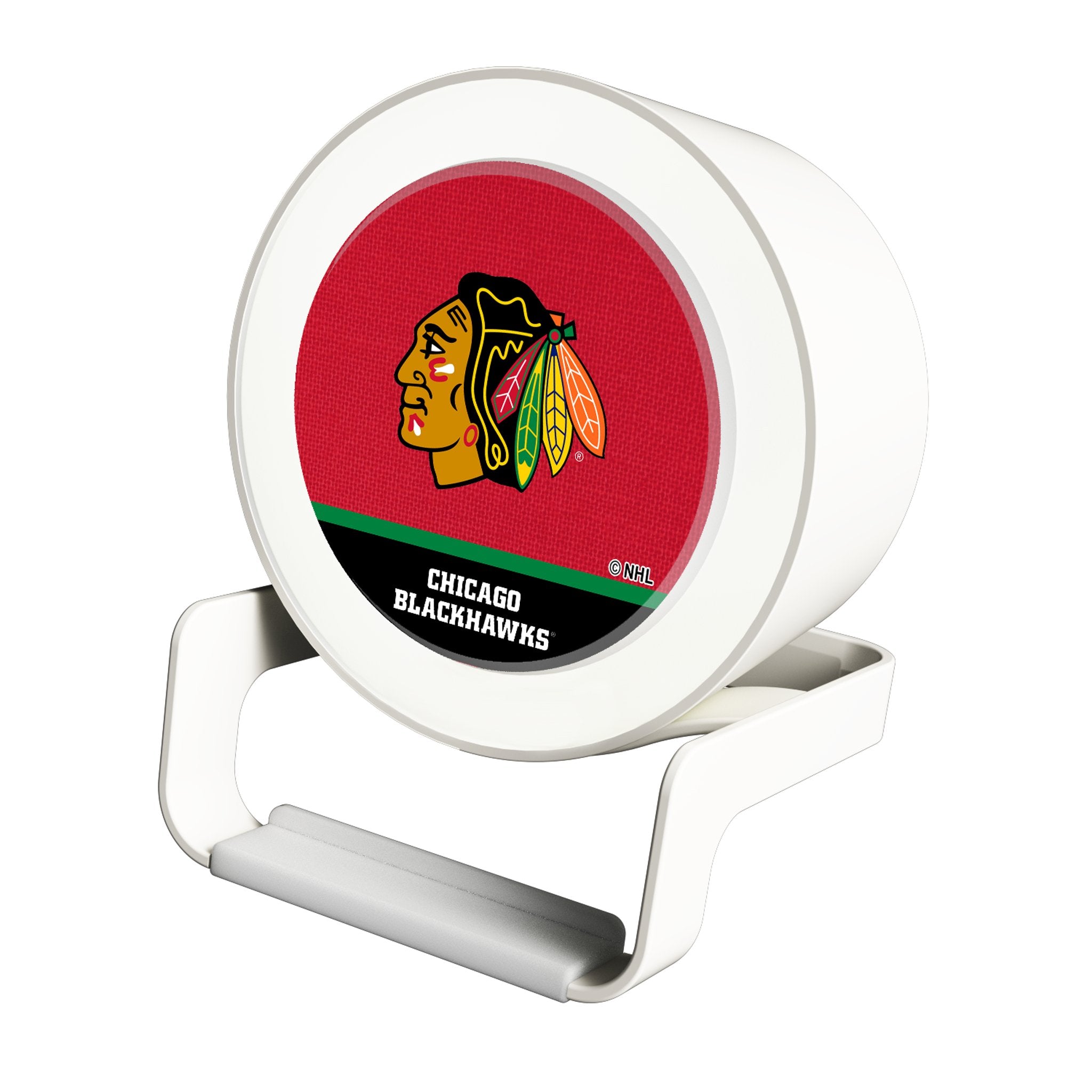 Chicago Blackhawks Endzone Solid Night Light Charger and Bluetooth Speaker