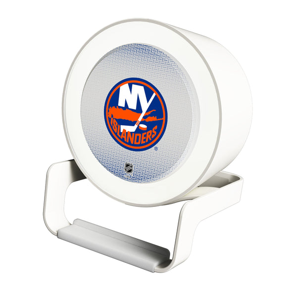 New York Islanders Linen Night Light Charger and Bluetooth Speaker