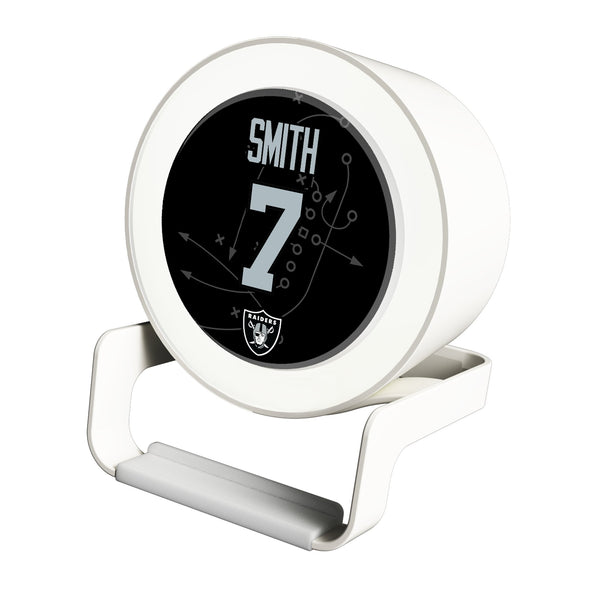 Geno Smith Las Vegas Raiders 7 Game Tactic Night Light Charger and Bluetooth Speaker