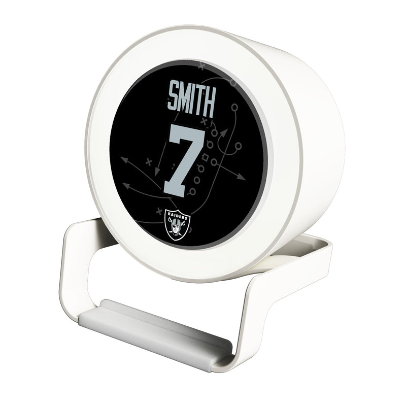 Geno Smith Las Vegas Raiders 7 Game Tactic Night Light Charger and Bluetooth Speaker