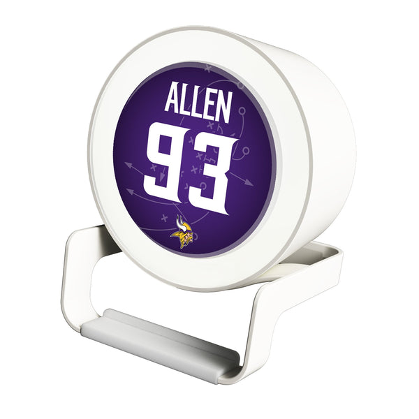 Jonathan Allen Minnesota Vikings 93 Game Tactic Night Light Charger and Bluetooth Speaker