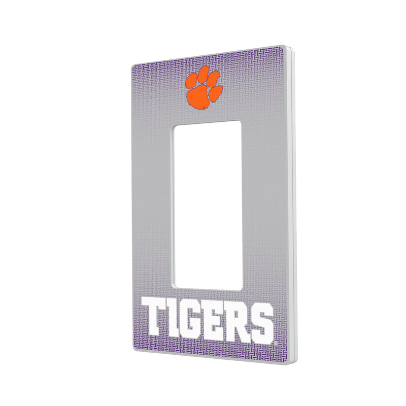 Clemson University Tigers Linen Hidden-Screw Light Switch Plate