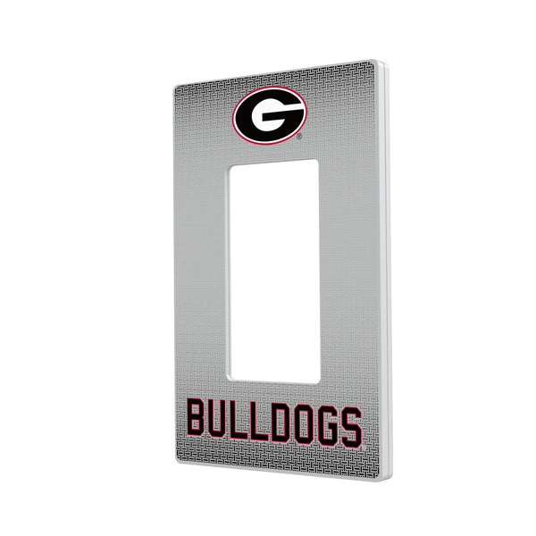 University of Georgia Bulldogs Linen Hidden-Screw Light Switch Plate