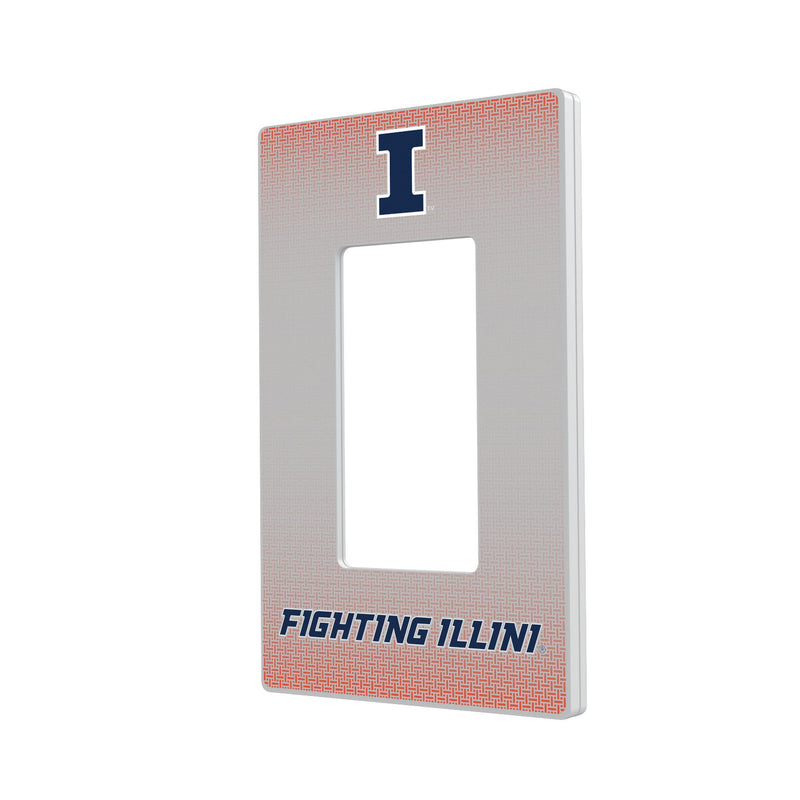 Illinois Fighting Illini Linen Hidden-Screw Light Switch Plate