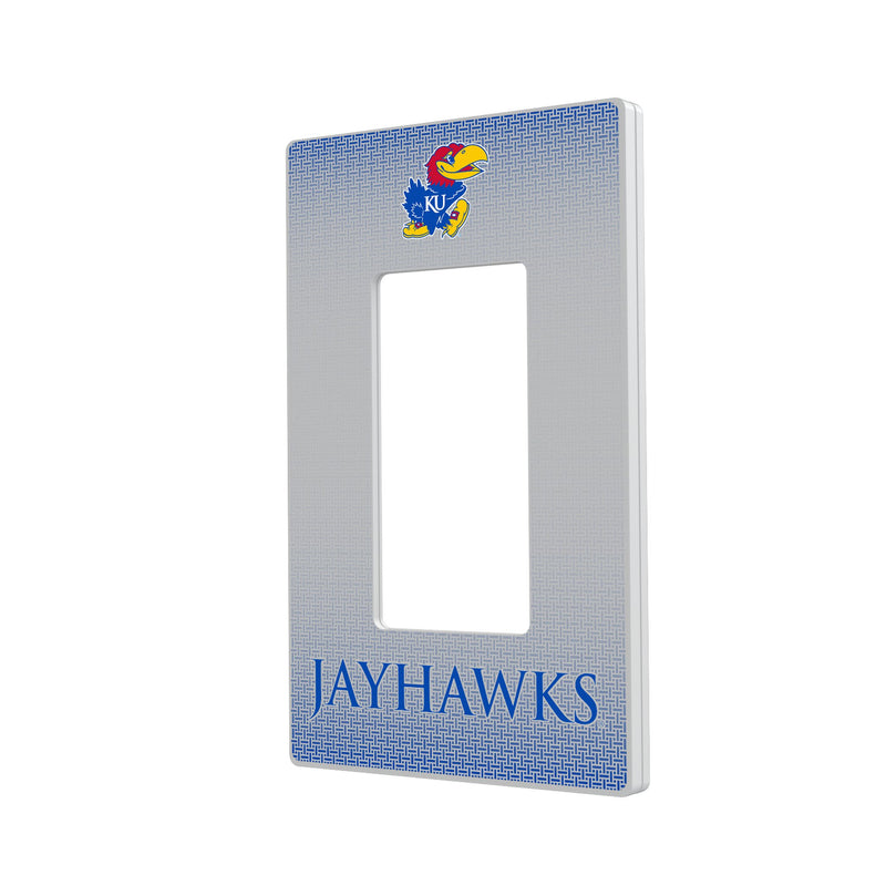 Kansas Jayhawks Linen Hidden-Screw Light Switch Plate