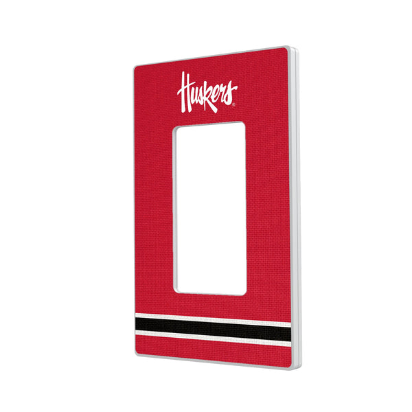 University of Nebraska Huskers Stripe Hidden-Screw Light Switch Plate