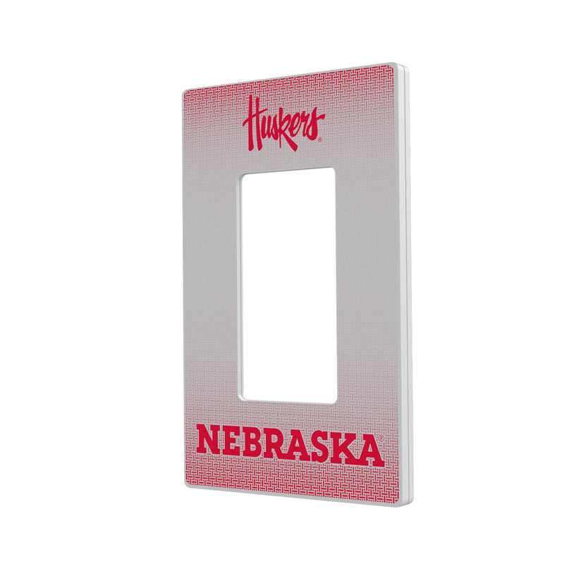 University of Nebraska Huskers Linen Hidden-Screw Light Switch Plate