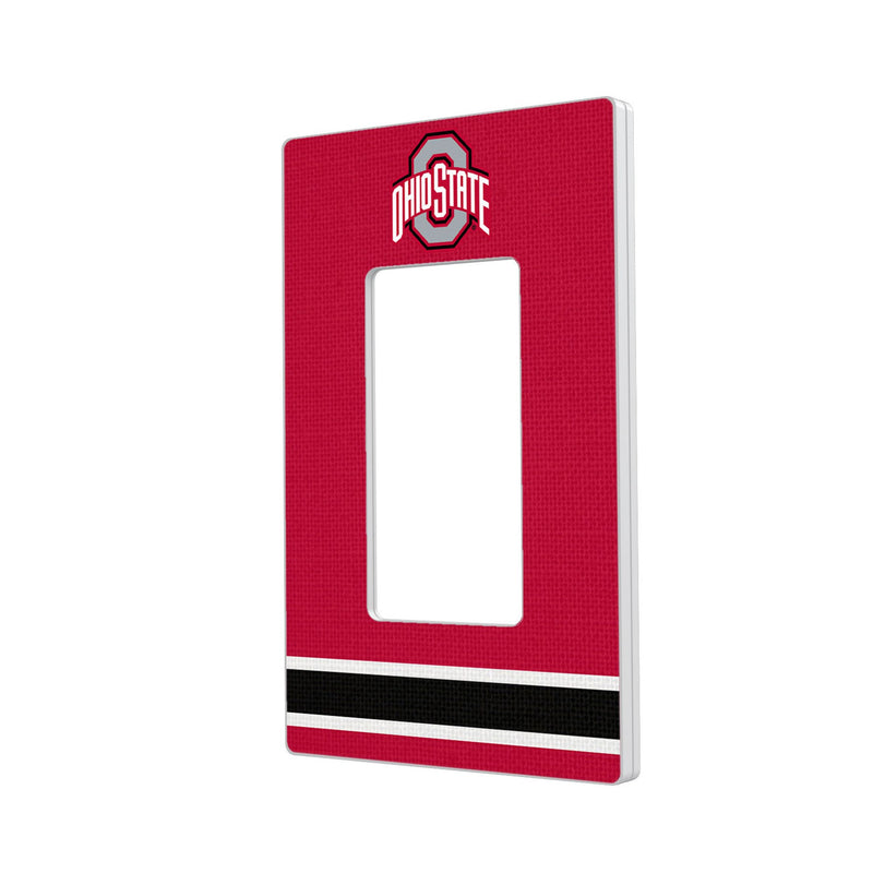 Ohio State University Buckeyes Stripe Hidden-Screw Light Switch Plate