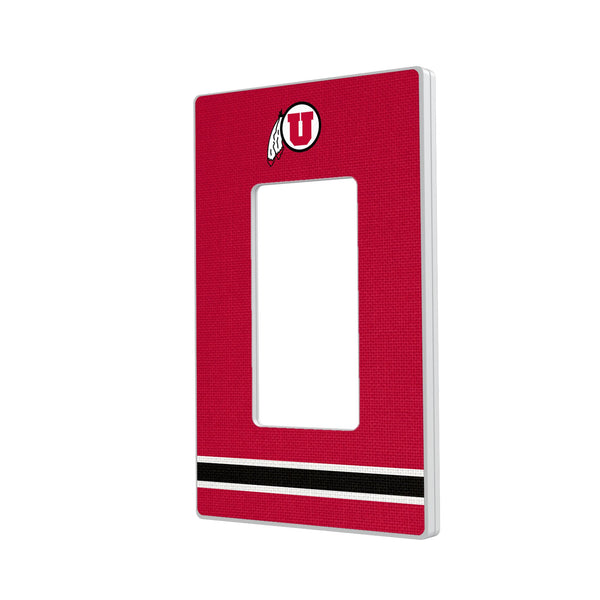 University of Utah Utes Stripe Hidden-Screw Light Switch Plate