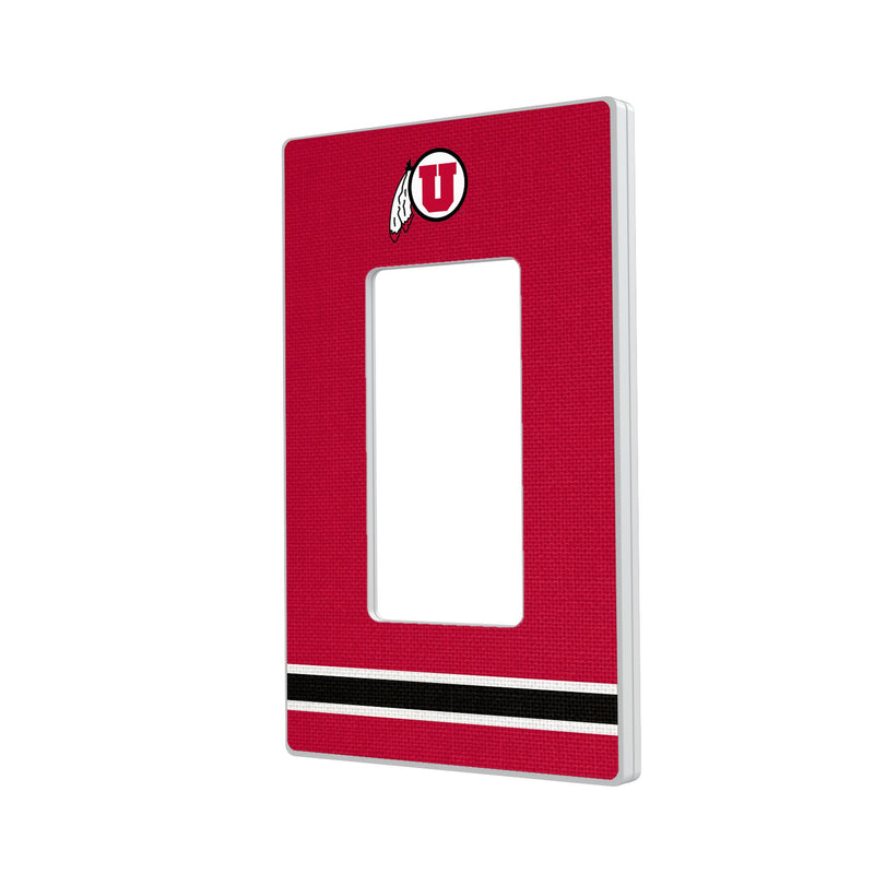 University of Utah Utes Stripe Hidden-Screw Light Switch Plate
