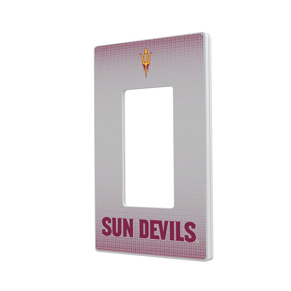 Arizona State University Sun Devils Linen Hidden-Screw Light Switch Plate