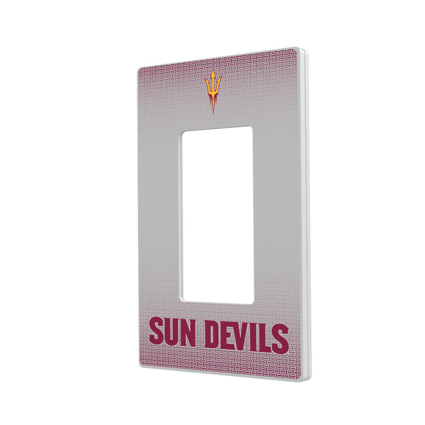 Arizona State University Sun Devils Linen Hidden-Screw Light Switch Plate