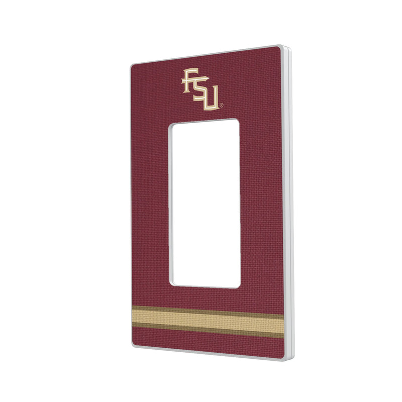 Florida State University Seminoles Athletic Wordmark Stripe Hidden-Screw Light Switch Plate