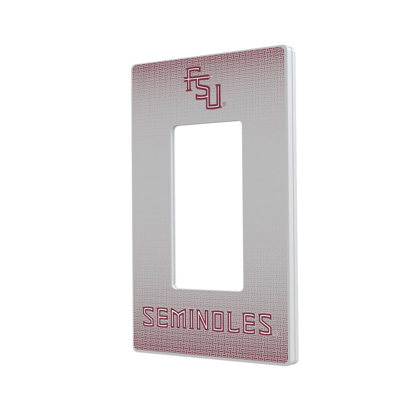 Florida State University Seminoles Athletic Wordmark Linen Hidden-Screw Light Switch Plate